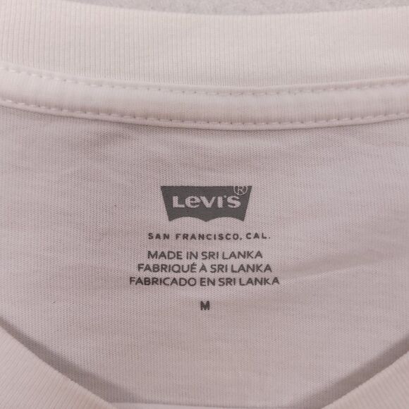 Levis Casual Short Sleeve Pullover Graphic T-Shirt Mens Size M White - Picture 3 of 10